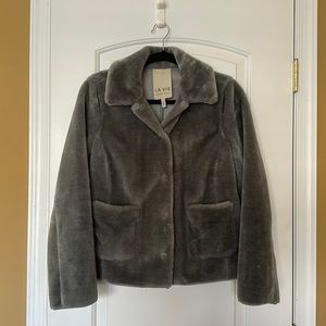 LA VIE Rebecca Taylor Faux Fur Coat